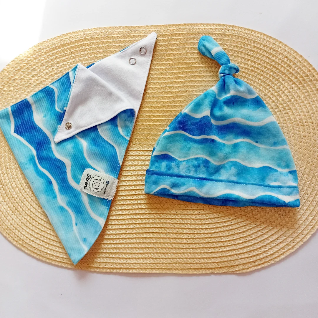 ست دو تیکه دستمال‌گردن و کلاه بچه‌گانه