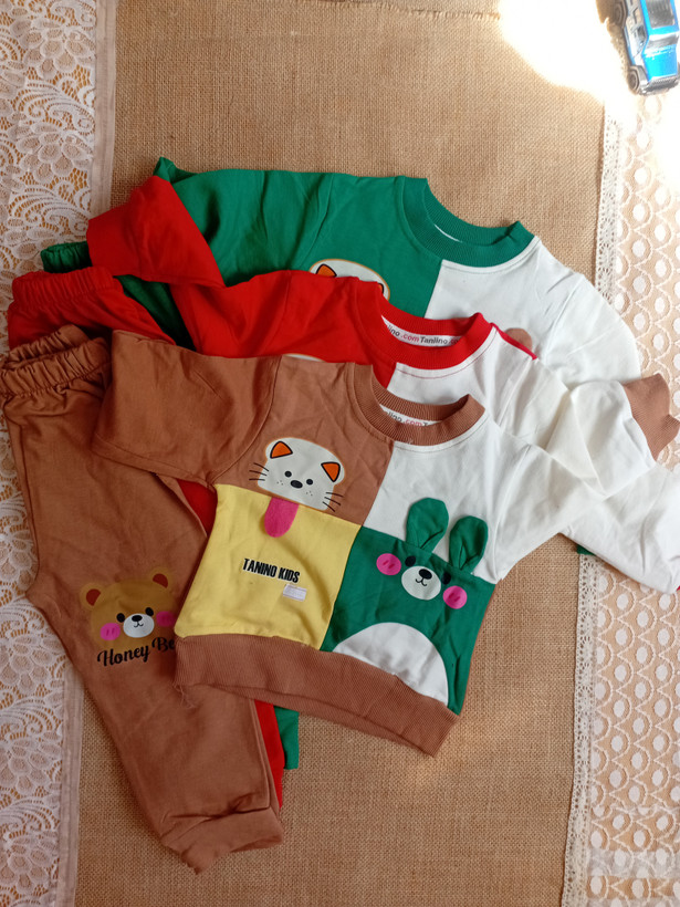 بلوز شلوار دورس پنبه خرگوشی سایز ۳۵و۴۰